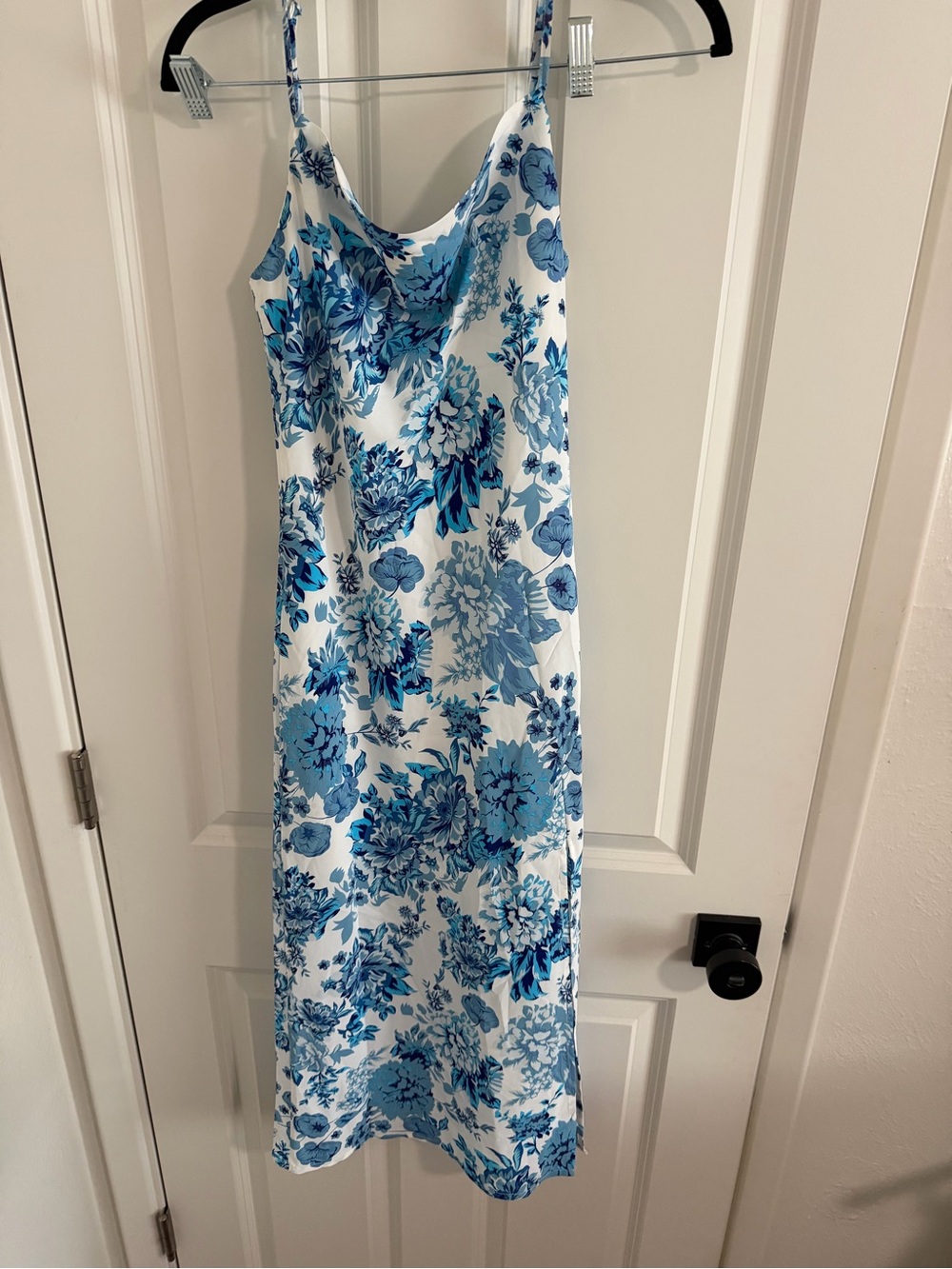 Petal & Pup Blue Floral Midi Slip Dress